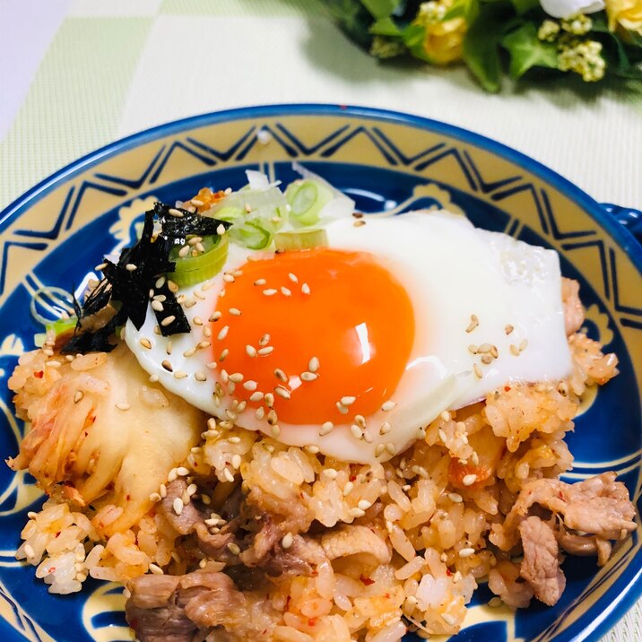 直ぐ出来て美味しい！豚キムチチャーハン